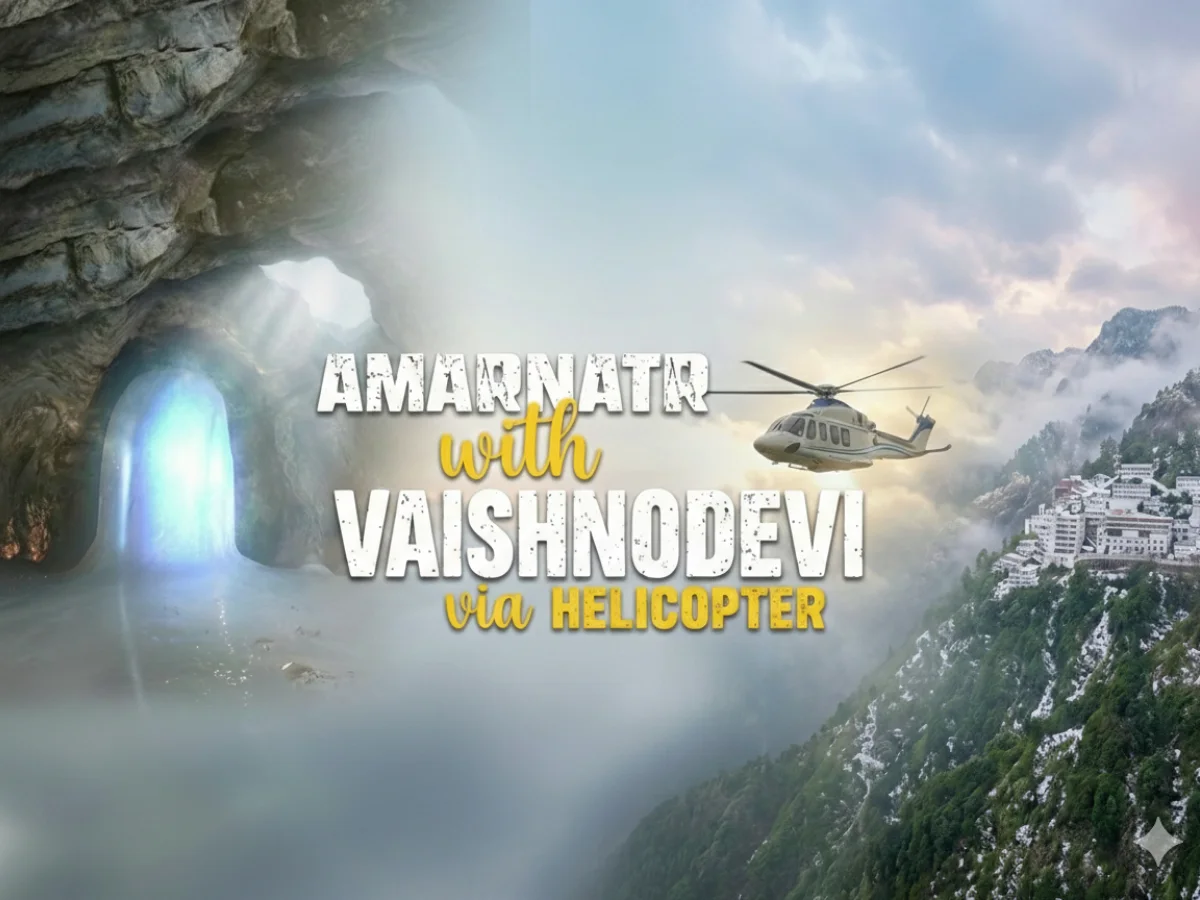 Amarnath with Vaishnodevi via Helicopter
